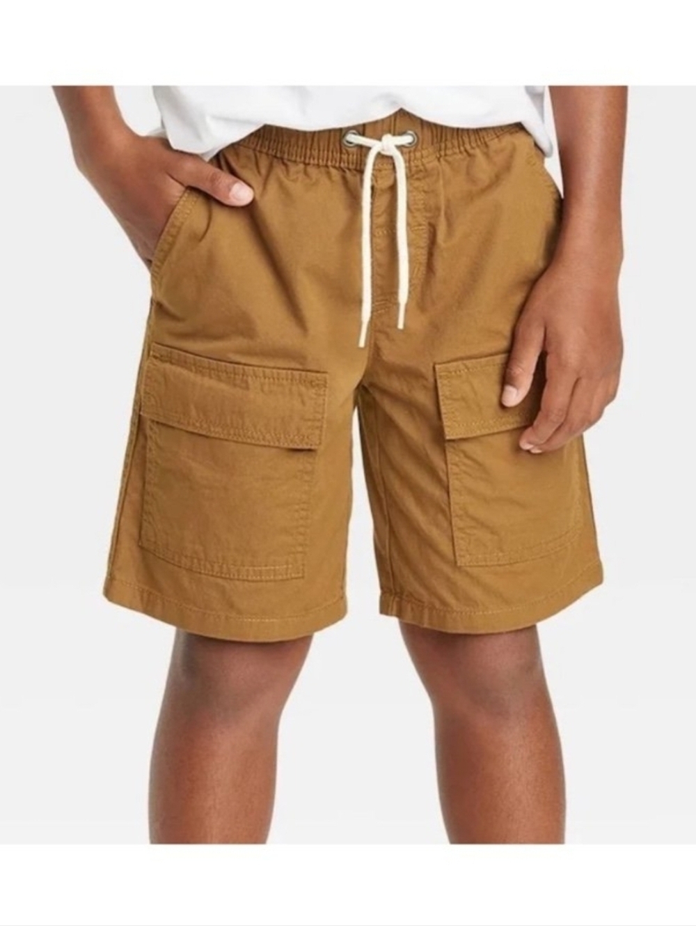 Cat & Jack Boy's Brown Pull On Cargo Shorts Size L 10-12